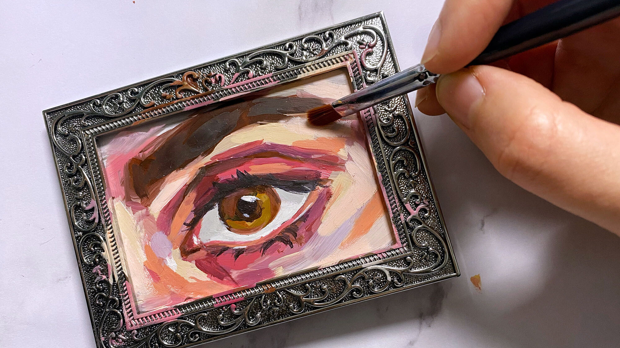 eye oil painting