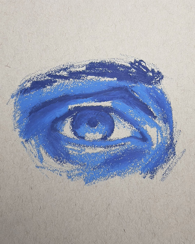 Oil Pastel Drawing｜Easy Black and White Realistic Eye Drawing with Oil  Pastels - Step by Step 