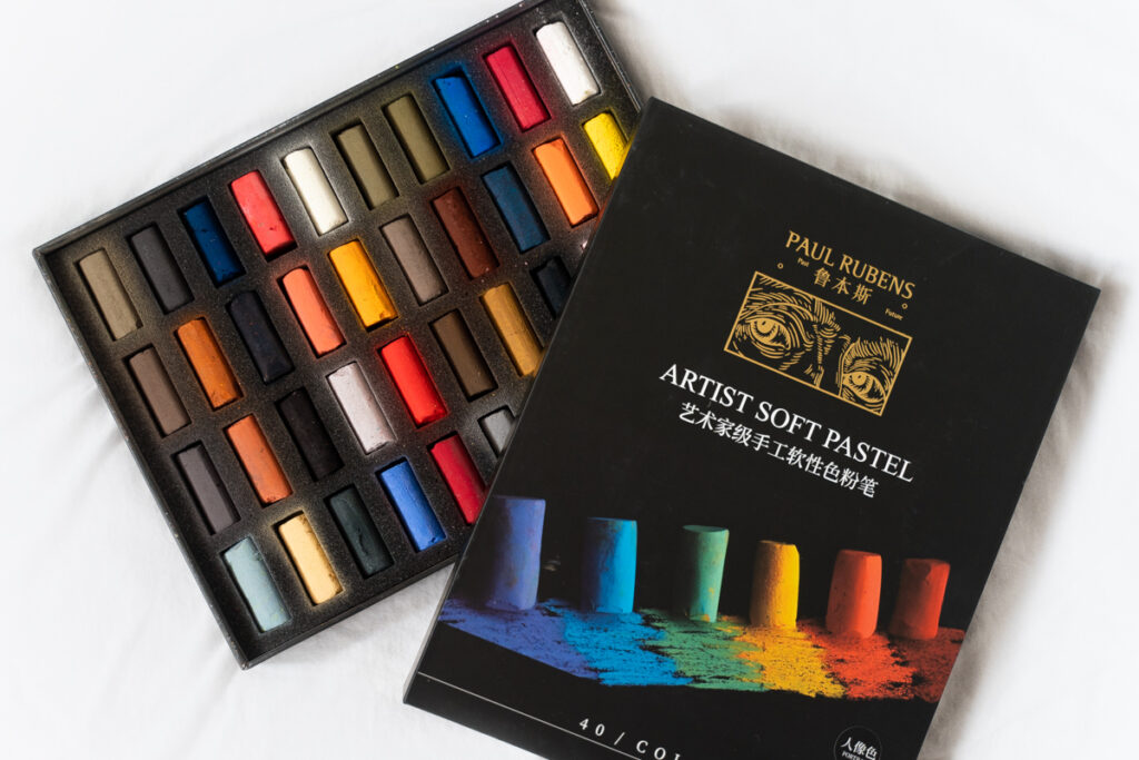 Paul Rubens Professional Soft Pastels, 40 Portrait Colors Chalk Pastels  Vibrant Smooth and High Adhesion for Painting, Drawing, Blending, Crafting