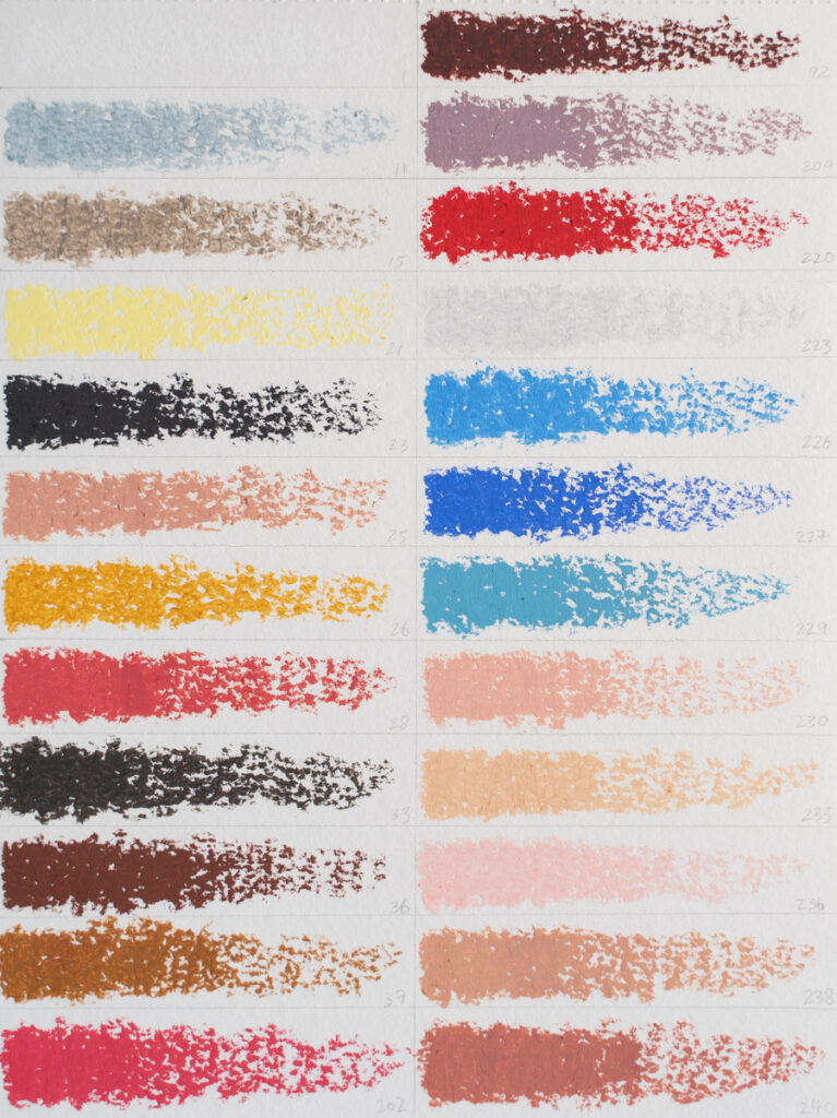 sennelier oil pastel swatches