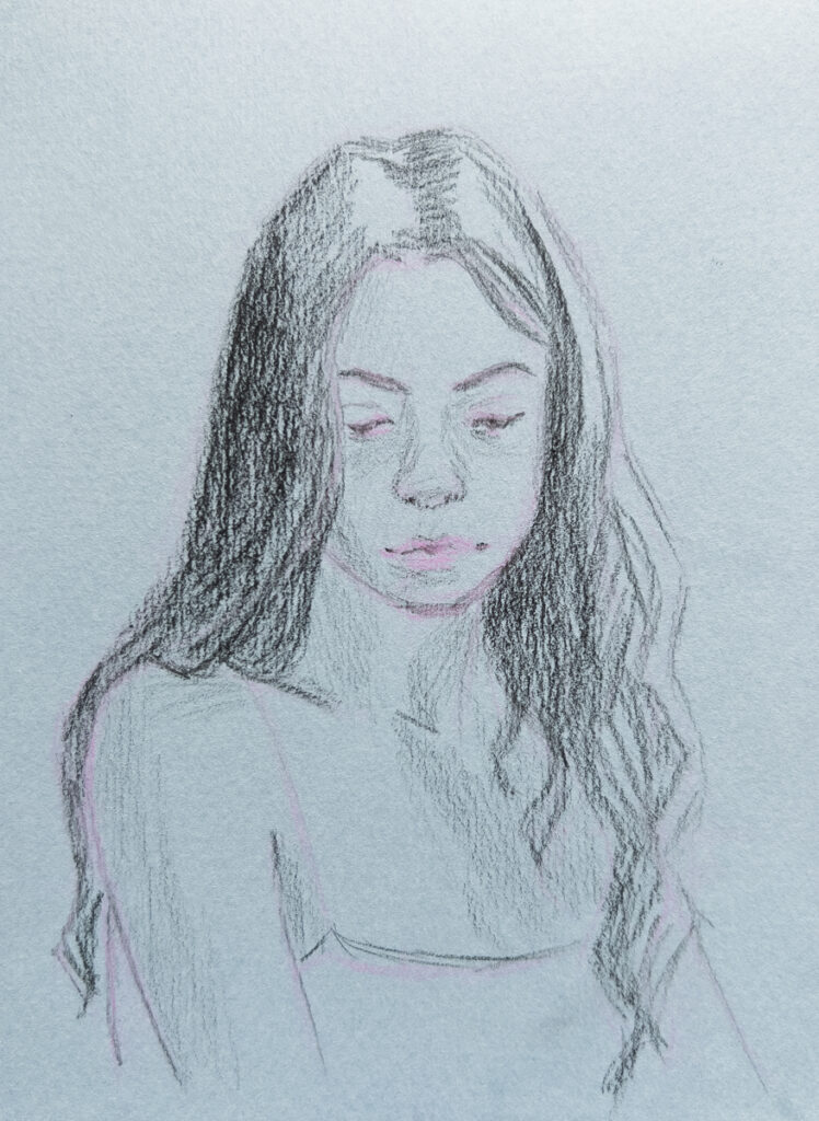 soft pastel drawing process