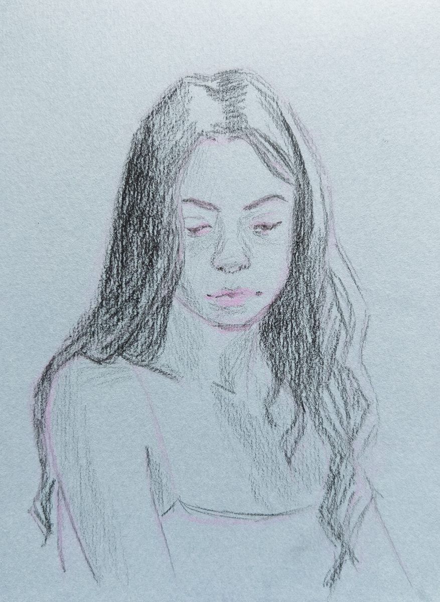 Soft Pastel Portrait Drawing Step By Step - Drawing The Portrait With Soft Pencils