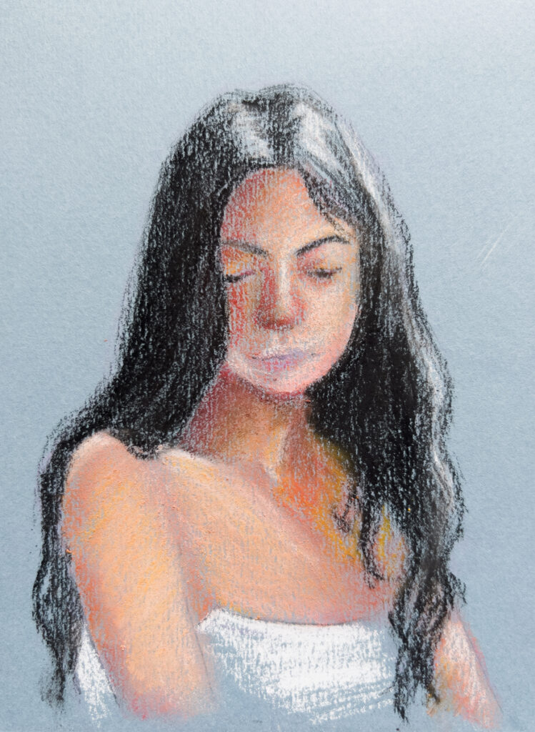 drawing with pastels